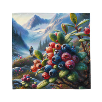 Ölgemälde einer Nahaufnahme von Alpenbeeren in satten Farben und zarten Texturen - Bandana (All-Over Print) wandern xxx yyy zzz M