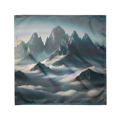 Foto eines nebligen Alpenmorgens, scharfe Gipfel ragen aus dem Nebel - Bandana (All-Over Print) berge xxx yyy zzz M