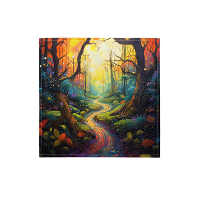 Wald und Wanderweg - Bunte, farbenfrohe Malerei - Bandana (All-Over Print) camping xxx S