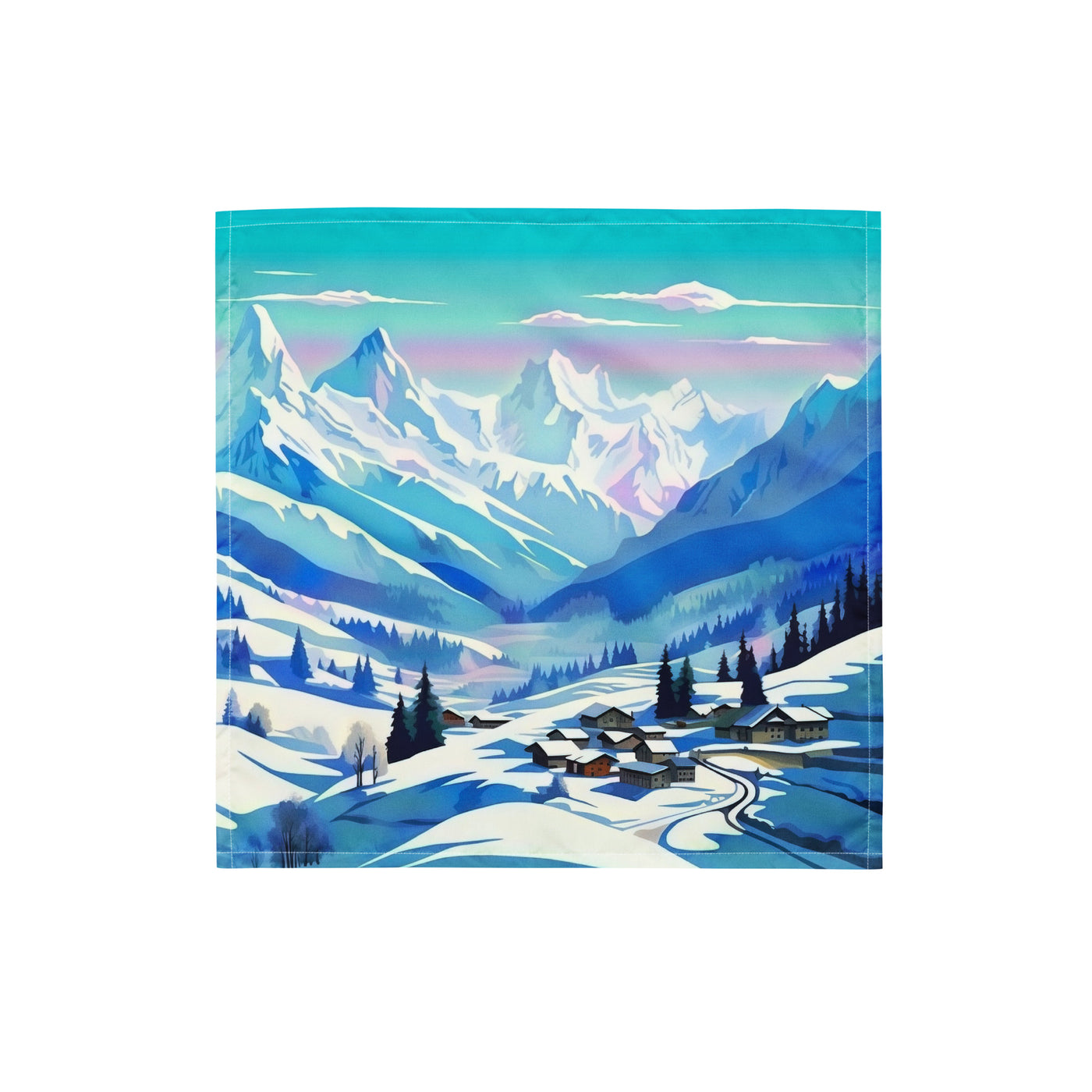Berge und Schnee - Landschaft - Bandana (All-Over Print) ski xxx S
