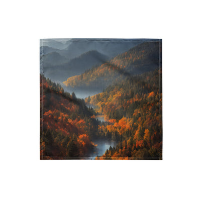 Berge, Wald und Nebel - Malerei - Bandana (All-Over Print) berge xxx S