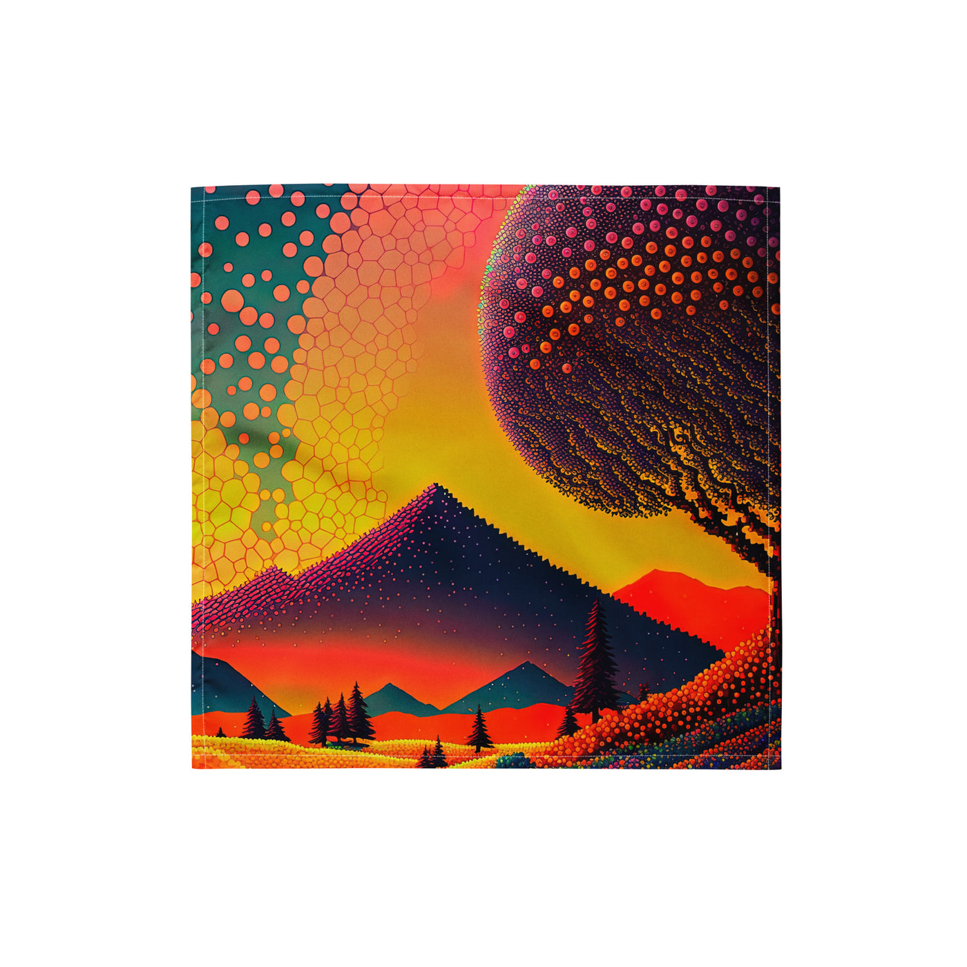 Berge und warme Farben - Punktkunst - Bandana (All-Over Print) berge xxx S