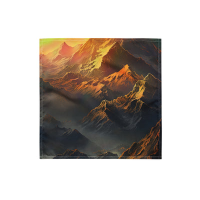 Wunderschöne Himalaya Gebirge im Nebel und Sonnenuntergang - Malerei - Bandana (All-Over Print) berge xxx S