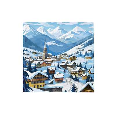 Kitzbühl - Berge und Schnee - Landschaftsmalerei - Bandana (All-Over Print) ski xxx S
