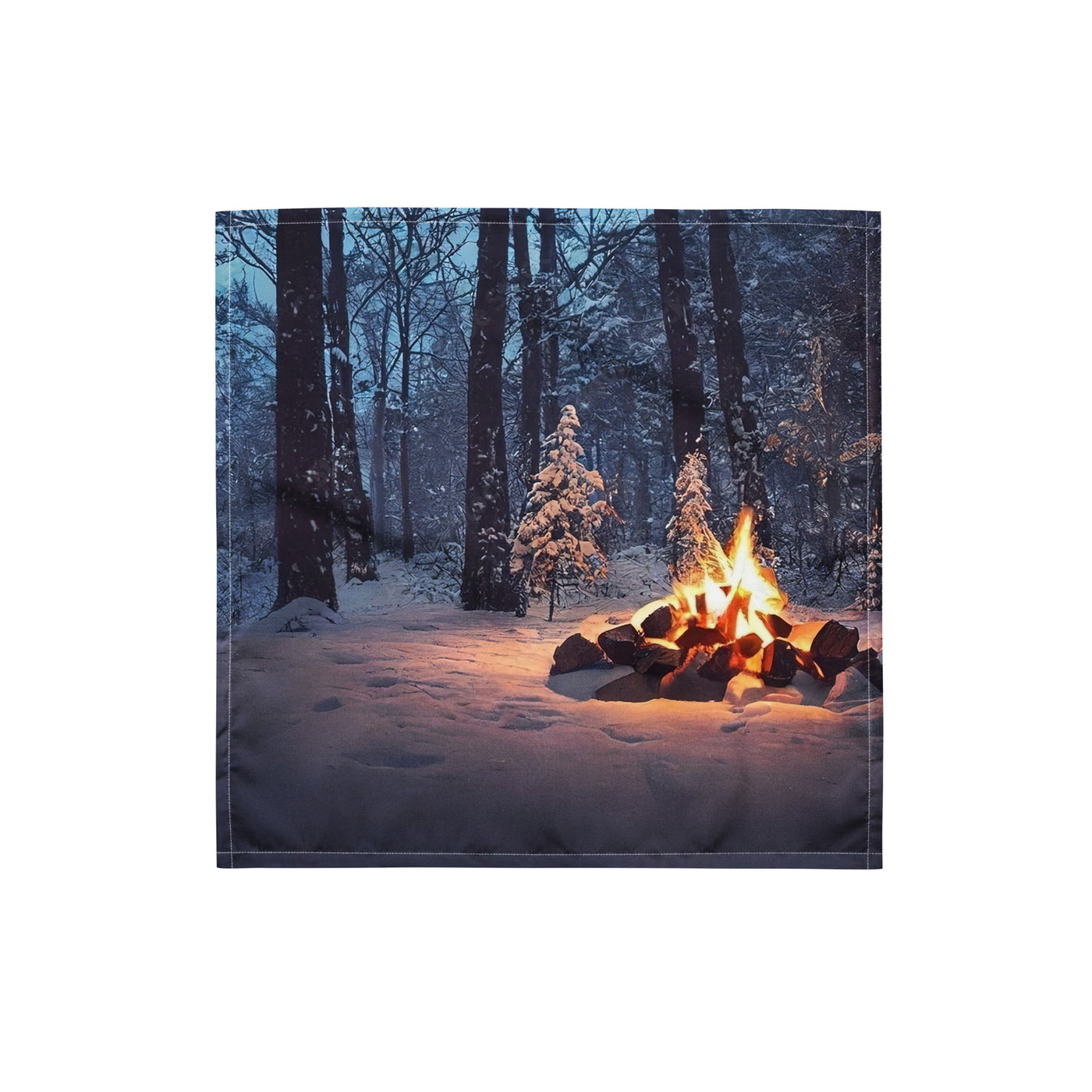 Lagerfeuer im Winter - Camping Foto - Bandana (All-Over Print) camping xxx S