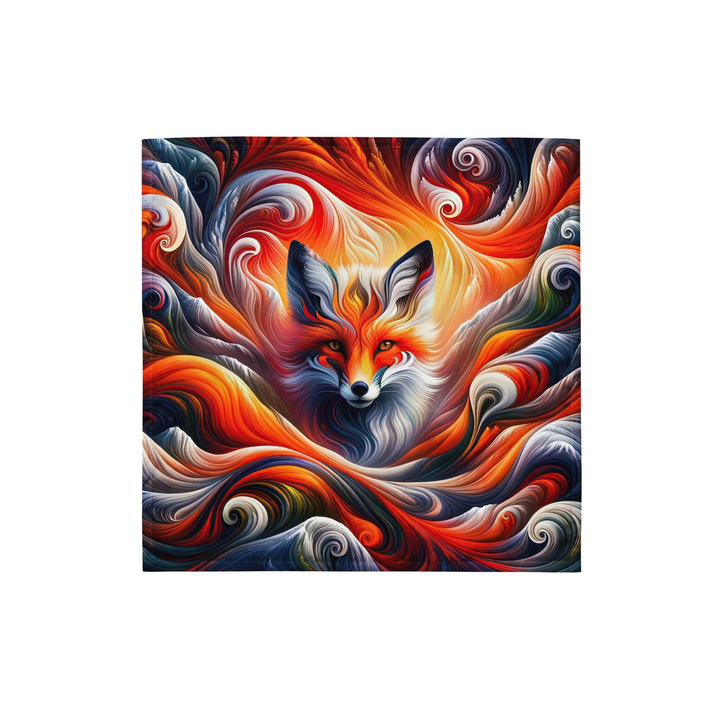 Abstraktes Kunstwerk, das den Geist der Alpen verkörpert. Leuchtender Fuchs in den Farben Orange, Rot, Weiß - Bandana (All-Over Print) camping xxx yyy zzz S