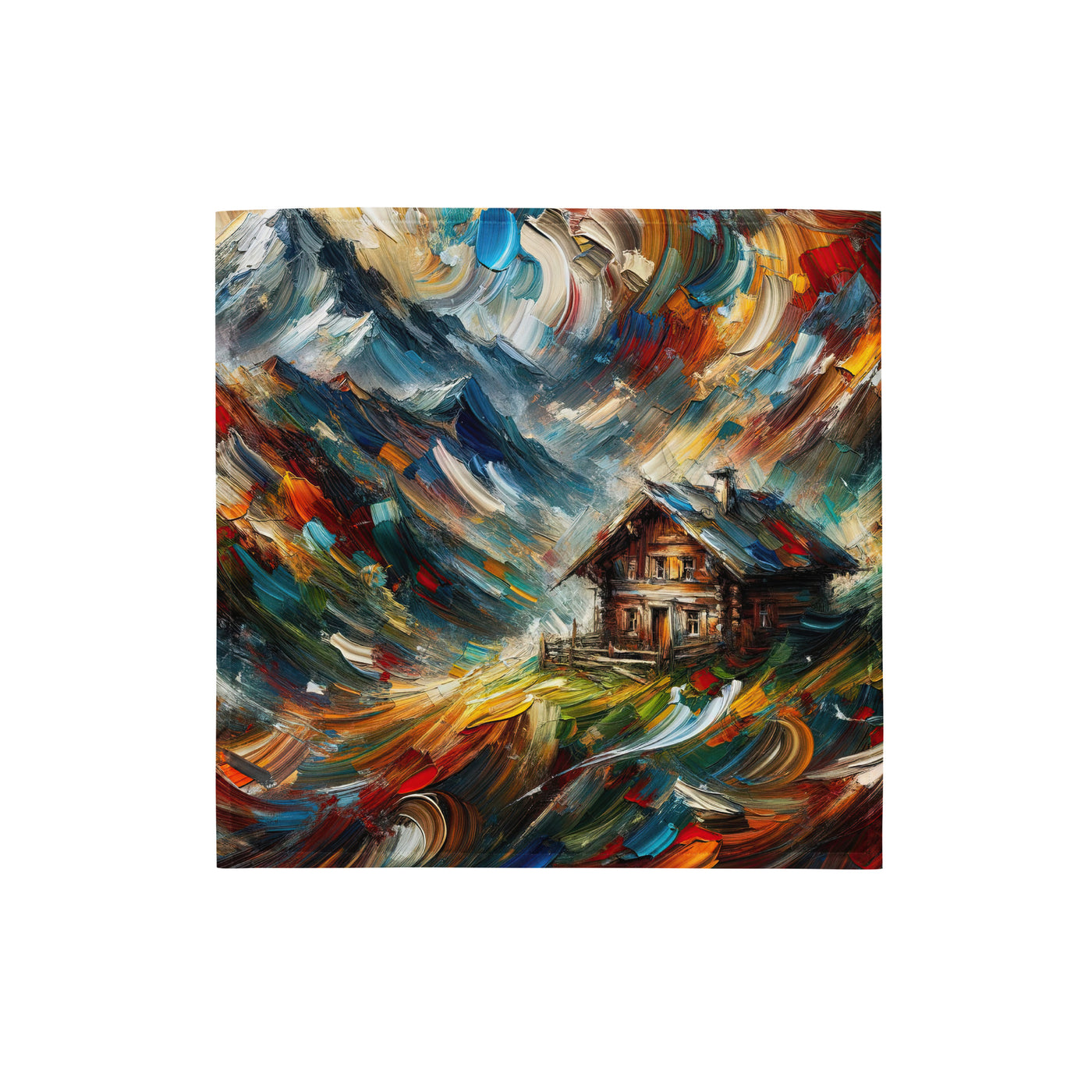 Expressionistisches Farbchaos der Alpen und Schönheit der Berge - Abstrakt - Bandana (All-Over Print) berge xxx yyy zzz S
