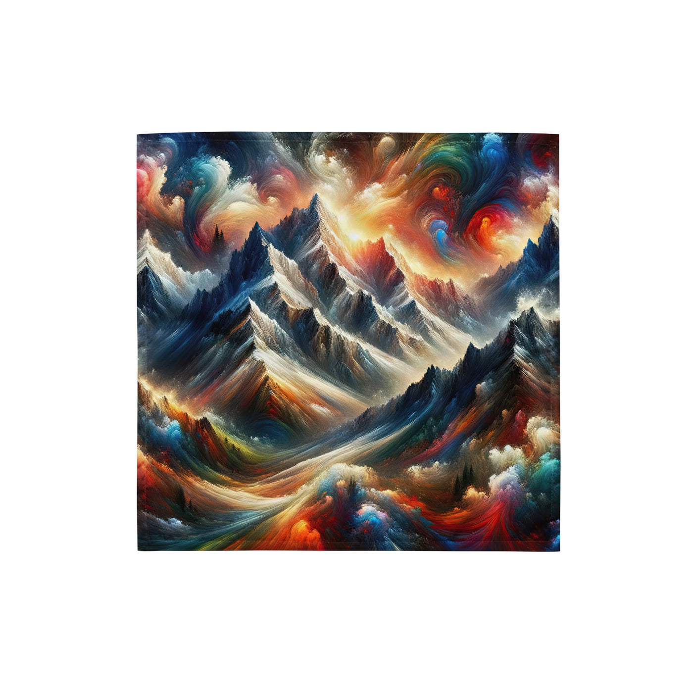 Expressionistische Alpen, Berge: Gemälde mit Farbexplosion - Bandana (All-Over Print) berge xxx yyy zzz S