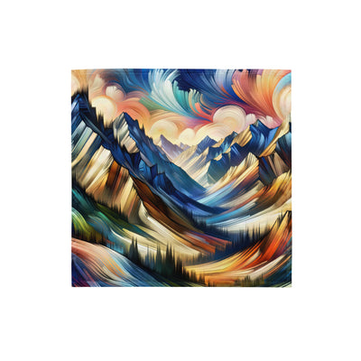Alpen in abstrakter Expressionismus-Manier, wilde Pinselstriche - Bandana (All-Over Print) berge xxx yyy zzz S