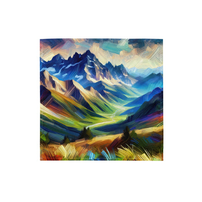 Impressionistische Alpen, lebendige Farbtupfer und Lichteffekte - Bandana (All-Over Print) berge xxx yyy zzz S