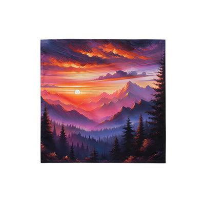 Ölgemälde der Alpenlandschaft im ätherischen Sonnenuntergang, himmlische Farbtöne - Bandana (All-Over Print) berge xxx yyy zzz S