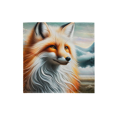 Ölgemälde eines anmutigen, intelligent blickenden Fuchses in Orange-Weiß - Bandana (All-Over Print) camping xxx yyy zzz S
