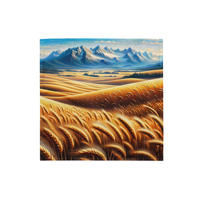 Ölgemälde eines weiten bayerischen Weizenfeldes, golden im Wind (TR) - Bandana (All-Over Print) xxx yyy zzz S