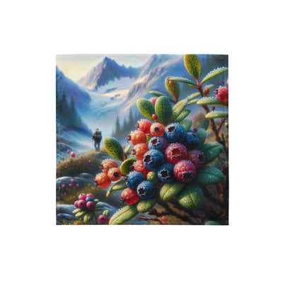 Ölgemälde einer Nahaufnahme von Alpenbeeren in satten Farben und zarten Texturen - Bandana (All-Over Print) wandern xxx yyy zzz S