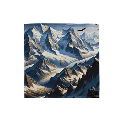 Ölgemälde der Alpen mit hervorgehobenen zerklüfteten Geländen im Licht und Schatten - Bandana (All-Over Print) berge xxx yyy zzz S