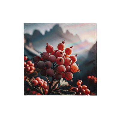Foto einer Gruppe von Alpenbeeren mit kräftigen Farben und detaillierten Texturen - Bandana (All-Over Print) berge xxx yyy zzz S
