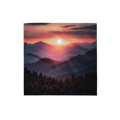 Foto der Alpenwildnis beim Sonnenuntergang, Himmel in warmen Orange-Tönen - Bandana (All-Over Print) berge xxx yyy zzz S
