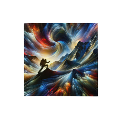 Foto der Alpen in abstrakten Farben mit Bergsteigersilhouette - Bandana (All-Over Print) wandern xxx yyy zzz S