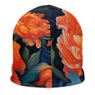 Bunte Blumen - Schöne Malerei - Beanie (All-Over Print) camping xxx