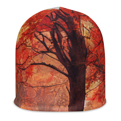 Wald im Herbst - Rote Herbstblätter - Beanie (All-Over Print) camping xxx