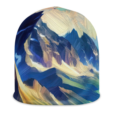 Impressionistische Alpen, lebendige Farbtupfer und Lichteffekte - Beanie (All-Over Print) berge xxx yyy zzz