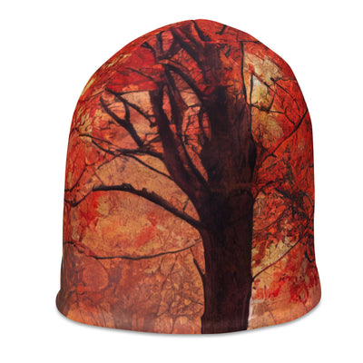 Wald im Herbst - Rote Herbstblätter - Beanie (All-Over Print) camping xxx