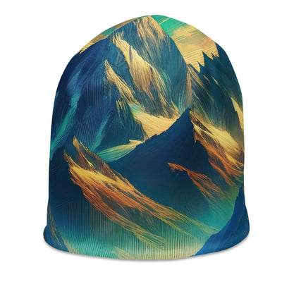 Atemberaubende alpine Komposition mit majestätischen Gipfeln und Tälern - Beanie (All-Over Print) berge xxx yyy zzz