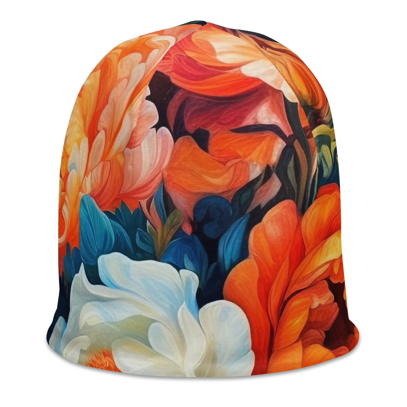 Bunte Blumen - Schöne Malerei - Beanie (All-Over Print) camping xxx