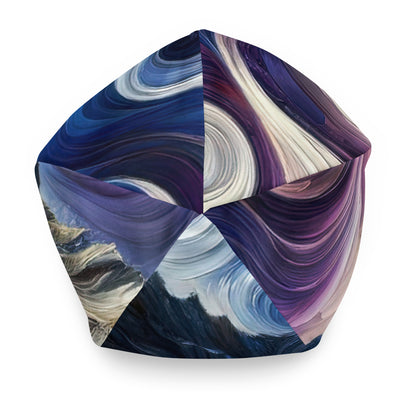 Ölgemälde der Alpen in abstraktem Expressionismus, wilde Naturdarstellung - Beanie (All-Over Print) berge xxx yyy zzz