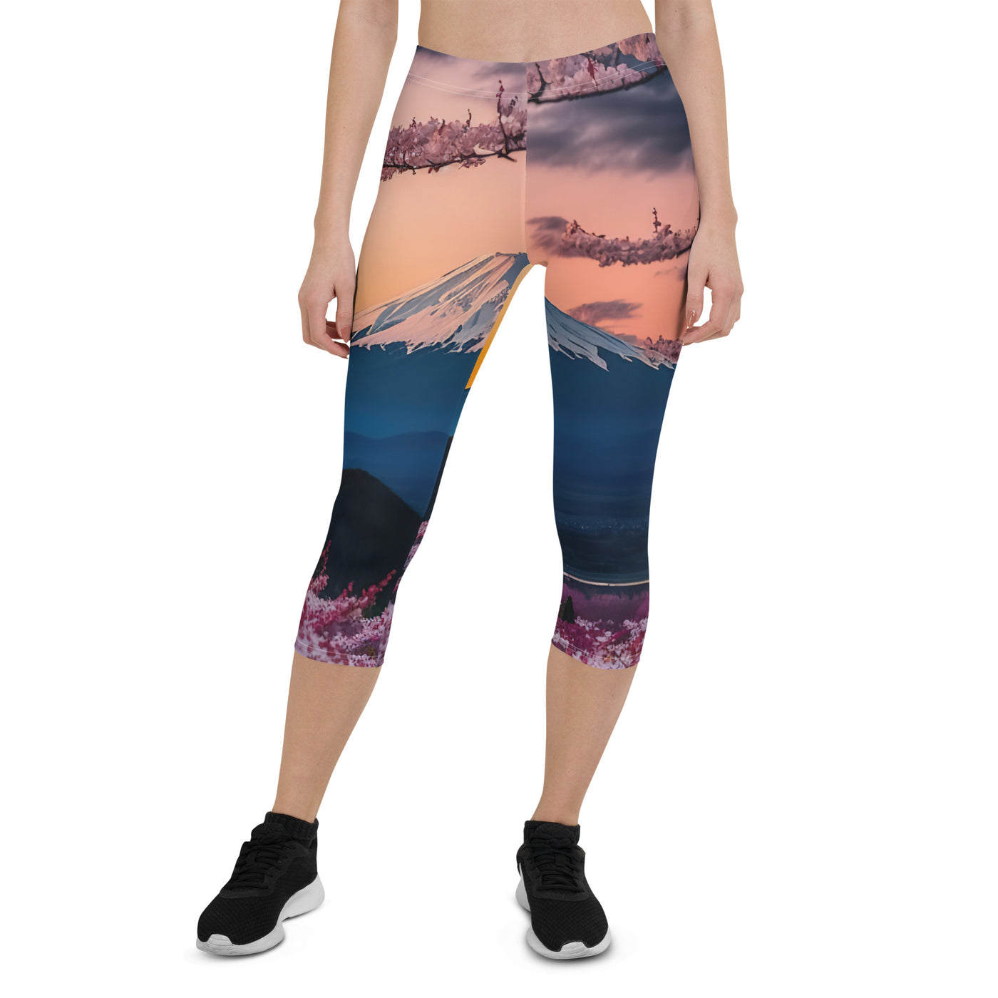 Berg - Pinke Bäume und Blumen - Capri Leggings (All-Over Print) berge xxx XL