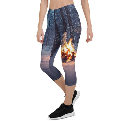 Lagerfeuer im Winter - Camping Foto - Capri Leggings (All-Over Print) camping xxx