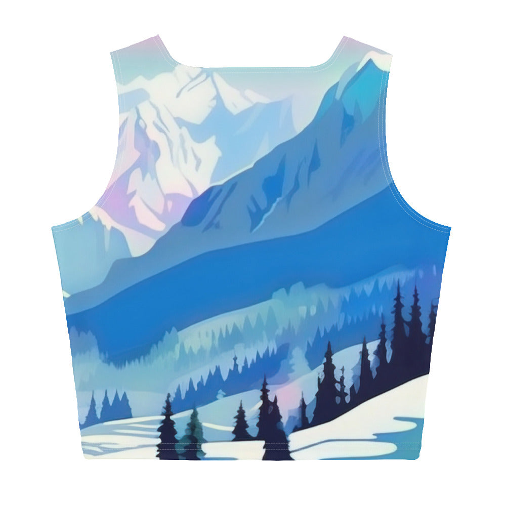 Berge und Schnee - Landschaft - Damen Crop Top (All-Over Print) ski xxx XL