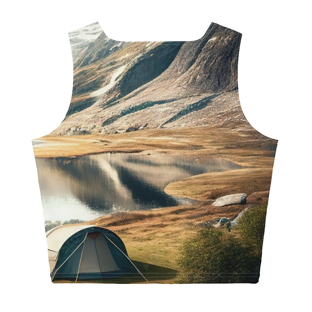 Zelt, Berge und Bergsee - Damen Crop Top (All-Over Print) camping xxx