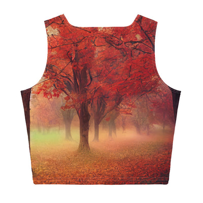 Wald im Herbst - Rote Herbstblätter - Damen Crop Top (All-Over Print) camping xxx