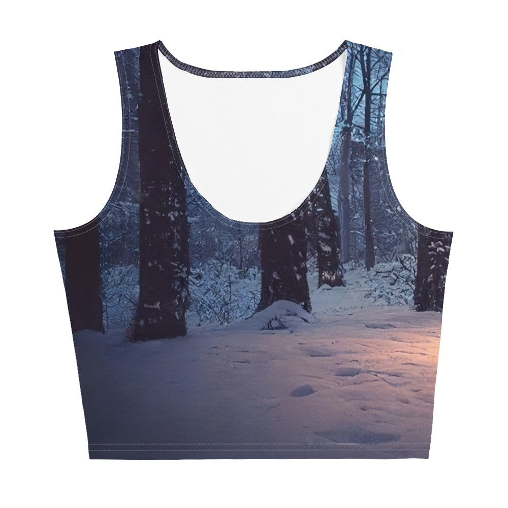 Lagerfeuer im Winter - Camping Foto - Damen Crop Top (All-Over Print) camping xxx