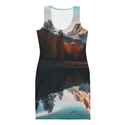 Bergsee, Berg und Bäume - Foto - Langes Damen Kleid (All-Over Print) berge xxx