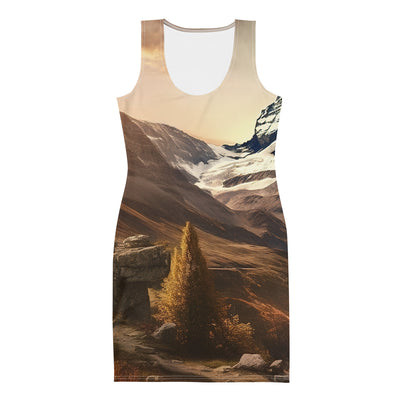 Matterhorn - Epische Malerei - Landschaft - Langes Damen Kleid (All-Over Print) berge xxx XL