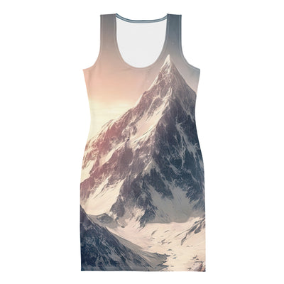 Bergsteiger auf Berg - Epische Malerei - Langes Damen Kleid (All-Over Print) klettern xxx