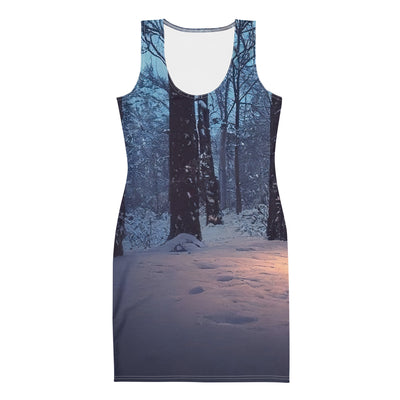 Lagerfeuer im Winter - Camping Foto - Langes Damen Kleid (All-Over Print) camping xxx