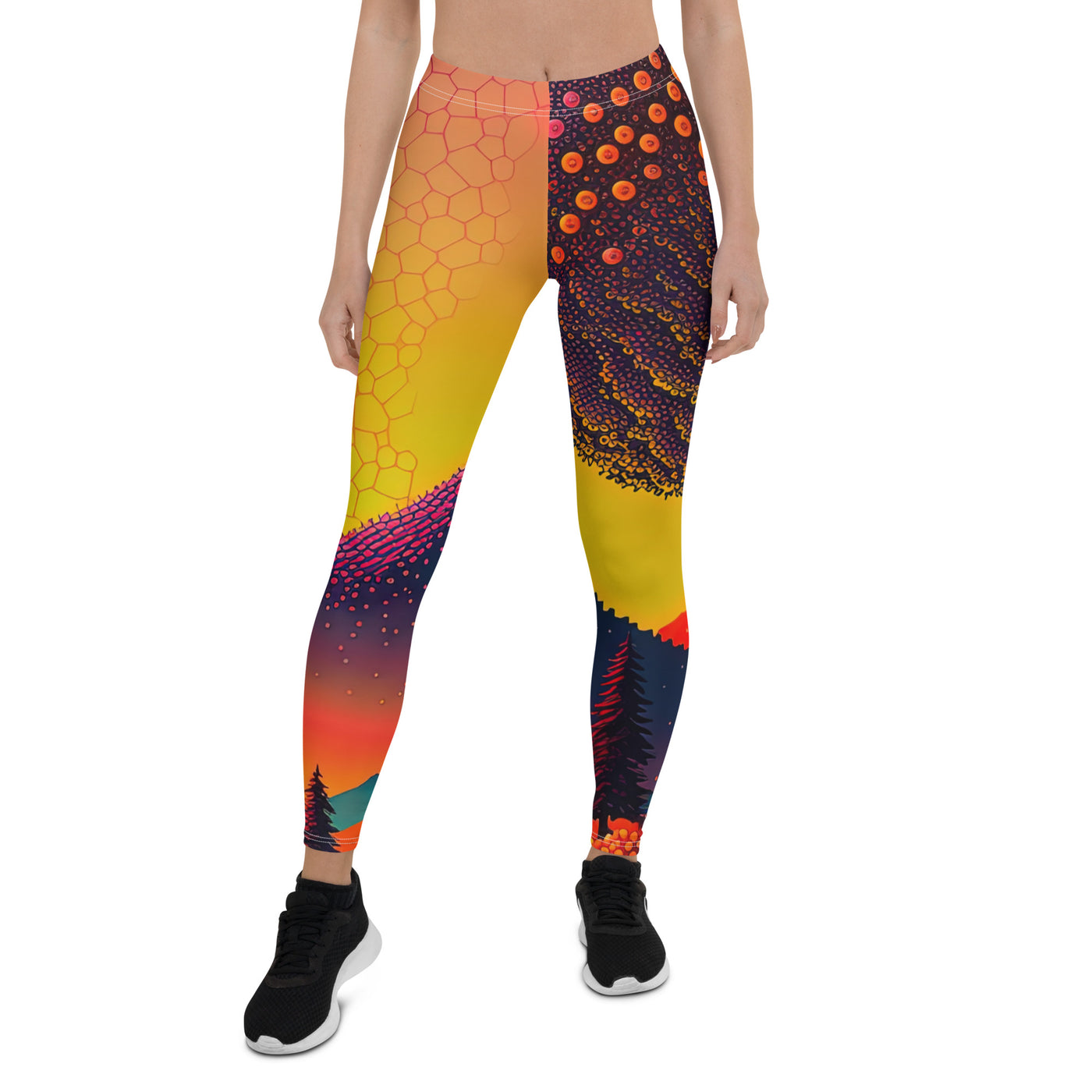 Berge und warme Farben - Punktkunst - Leggings (All-Over Print) berge xxx