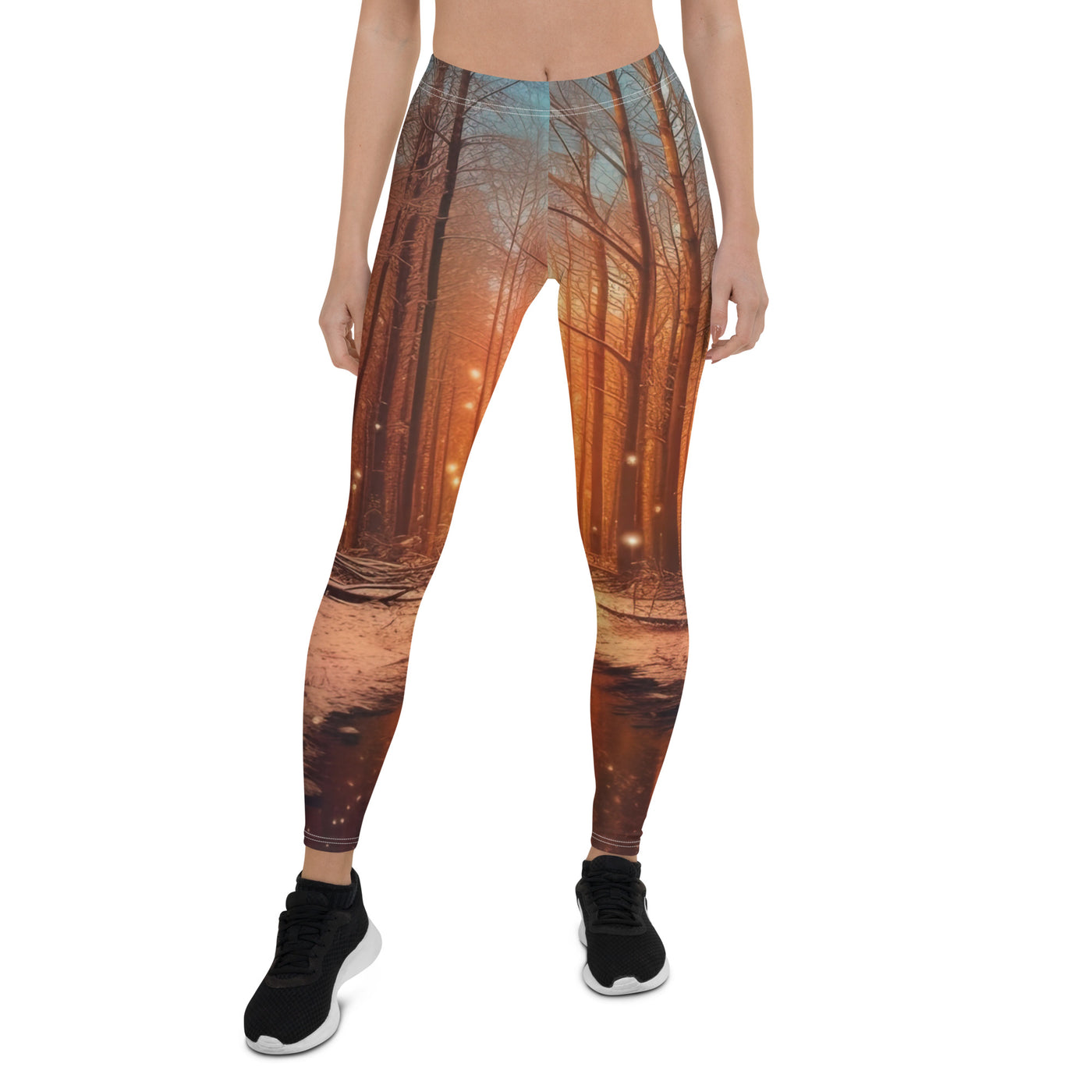 Bäume im Winter, Schnee, Sonnenaufgang und Fluss - Leggings (All-Over Print) camping xxx