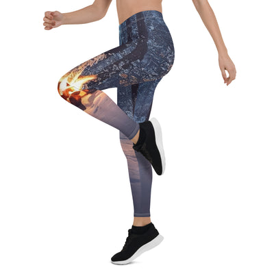 Lagerfeuer im Winter - Camping Foto - Leggings (All-Over Print) camping xxx