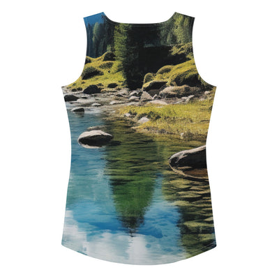 Österreichische Alpen und steiniger Bach - Damen Tanktop (All-Over Print) berge xxx