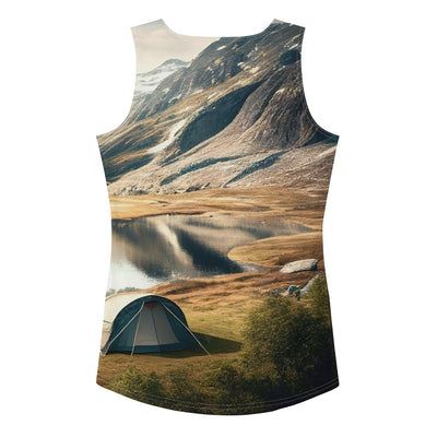 Zelt, Berge und Bergsee - Damen Tanktop (All-Over Print) camping xxx