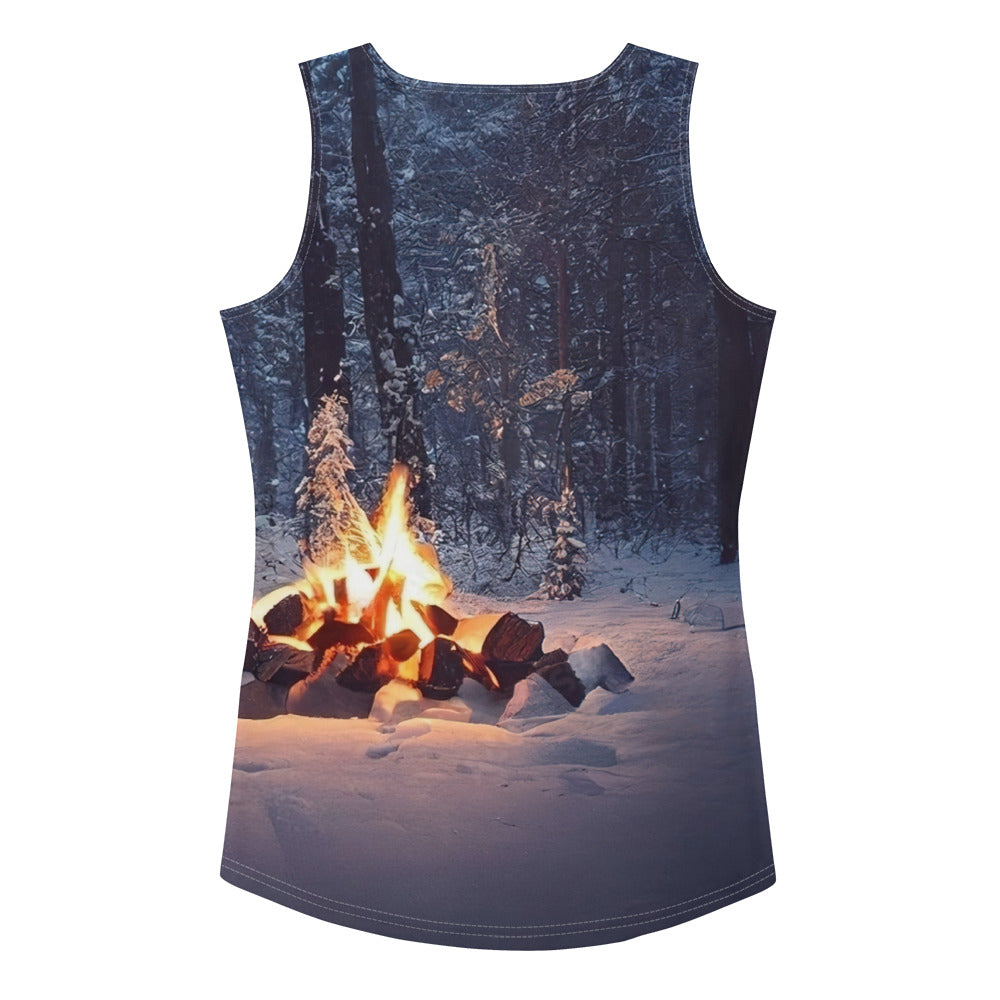 Lagerfeuer im Winter - Camping Foto - Damen Tanktop (All-Over Print) camping xxx XL