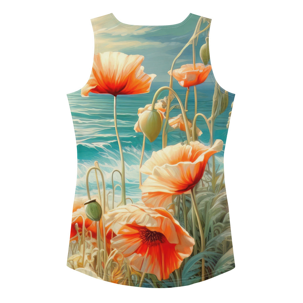 Blumen, Meer und Sonne - Malerei - Damen Tanktop (All-Over Print) camping xxx XL