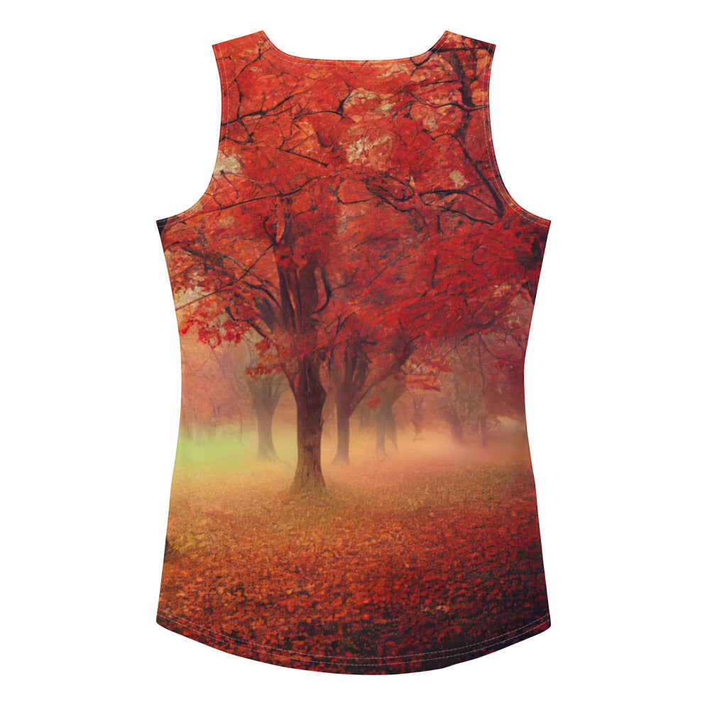 Wald im Herbst - Rote Herbstblätter - Damen Tanktop (All-Over Print) camping xxx XL