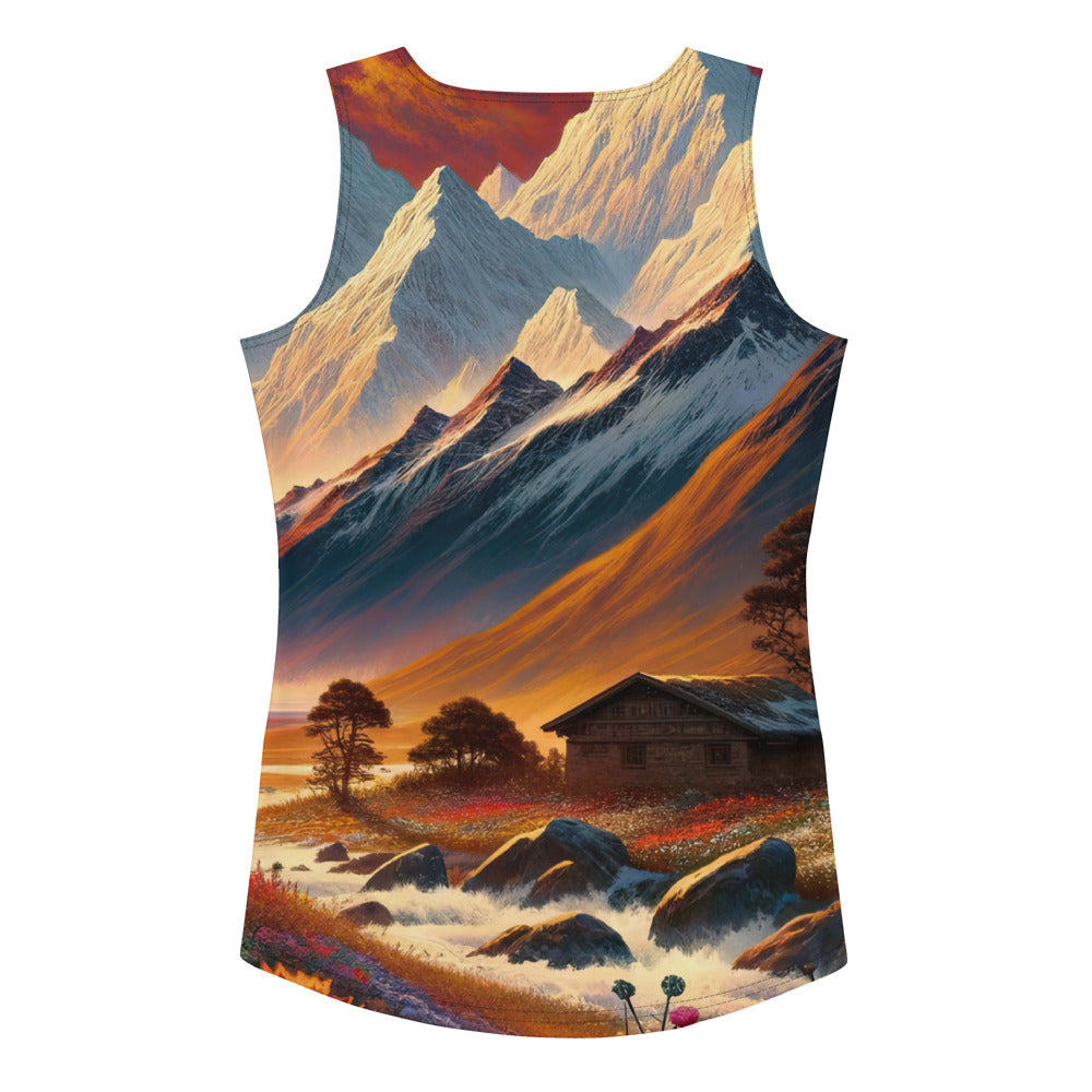 Magischer Alpenabend mit Hochlandkuh und goldener Sonnenkulisse - Damen Tanktop (All-Over Print) berge xxx yyy zzz XL