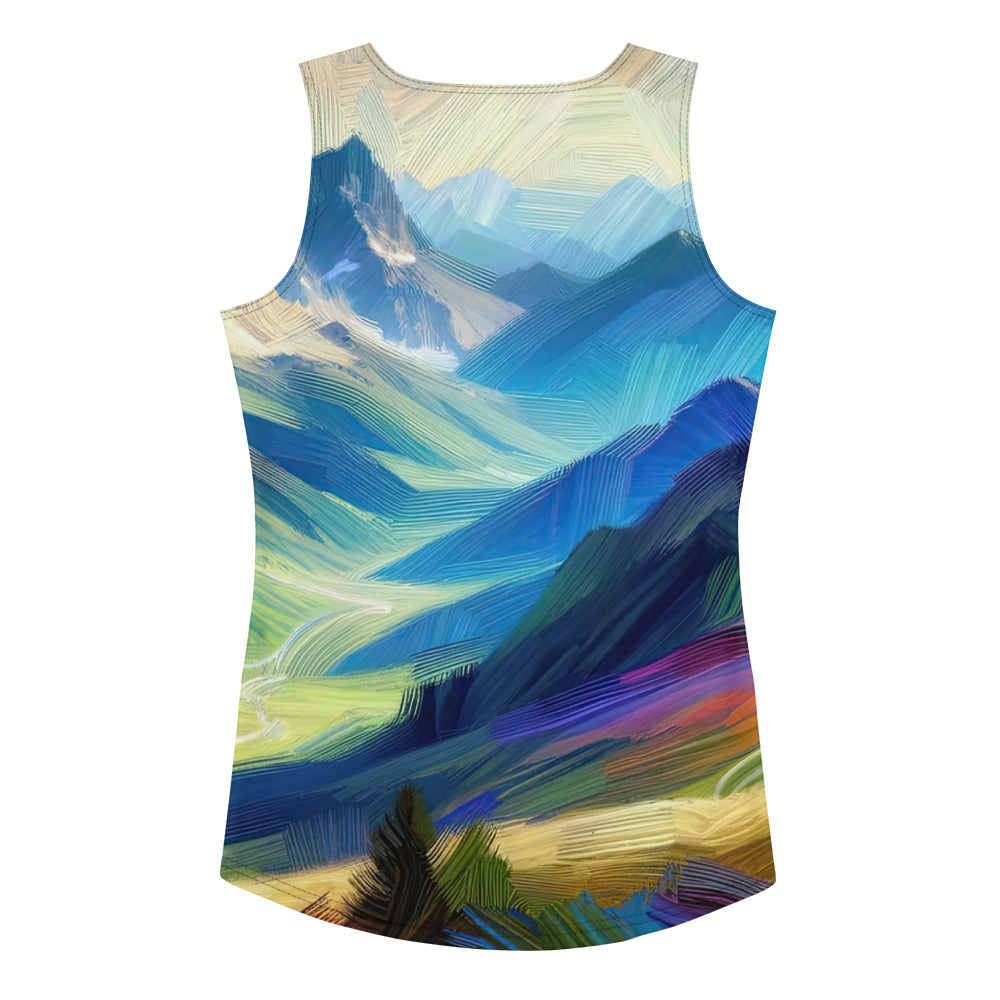 Impressionistische Alpen, lebendige Farbtupfer und Lichteffekte - Damen Tanktop (All-Over Print) berge xxx yyy zzz XL