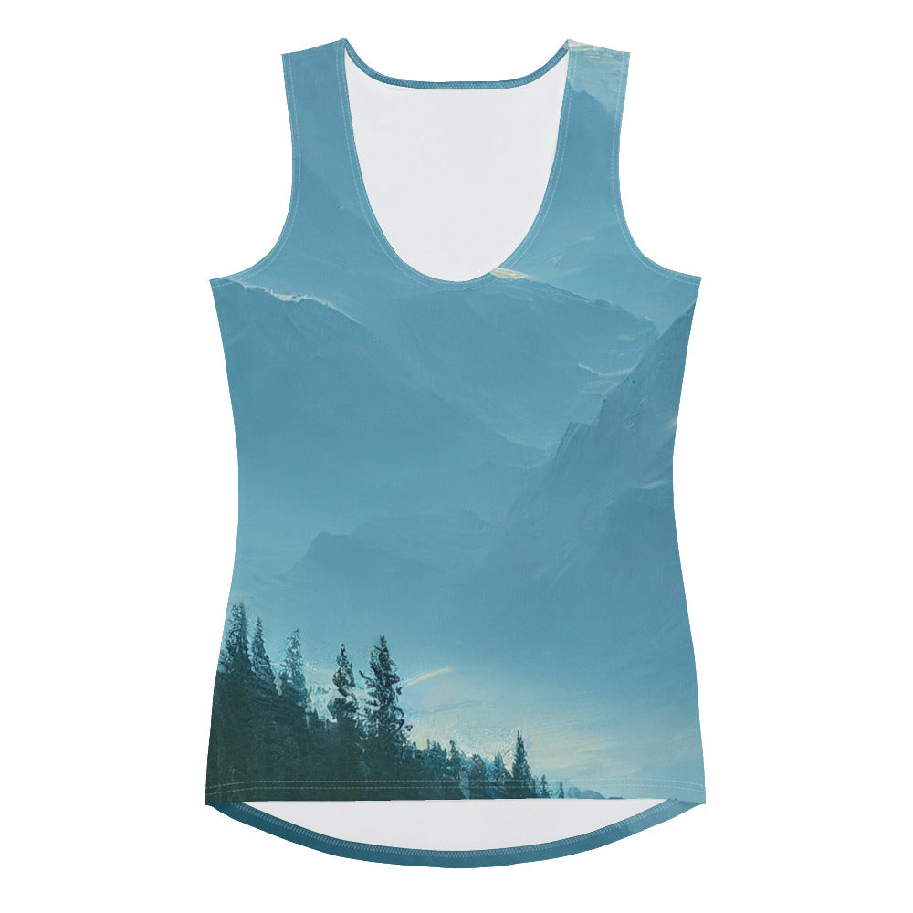 Gebirge, Wald und Bach - Damen Tanktop (All-Over Print) berge xxx